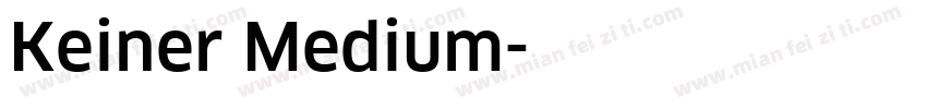 Keiner Medium字体转换